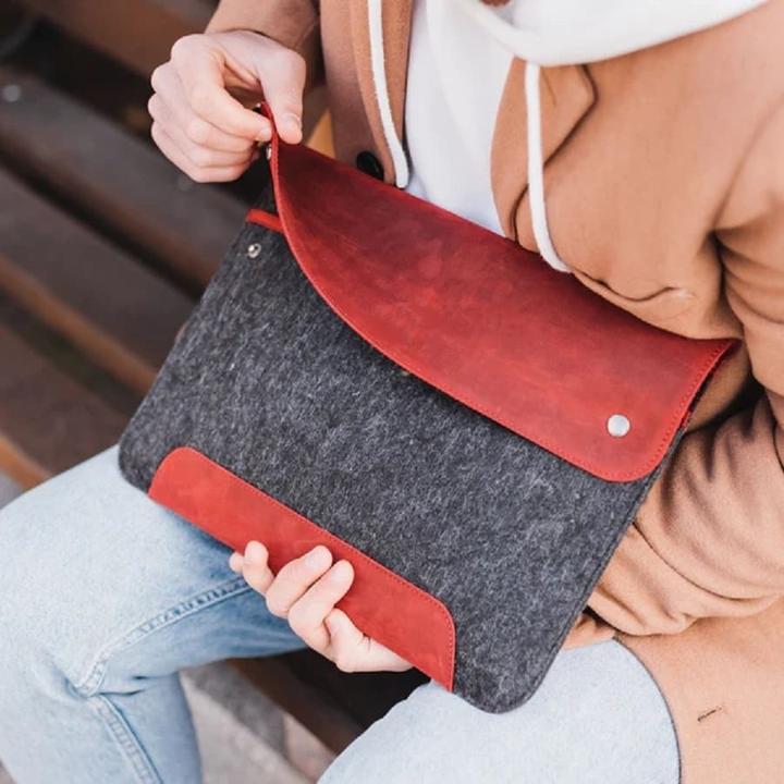 Immagine prodotto Only-Bags.Store Borsa in pelle e pile per laptop, custodia per laptop 13