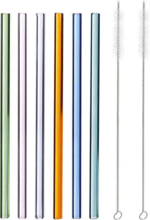 Produktbild Relaxdays Glasstrohhalme (6 x)