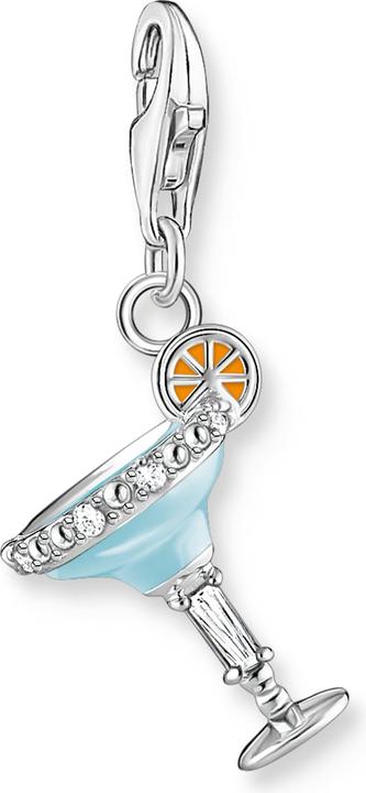 Image du produit Thomas Sabo Charm pendentif verre bleu cocktail argent (Argent 925, Émail)