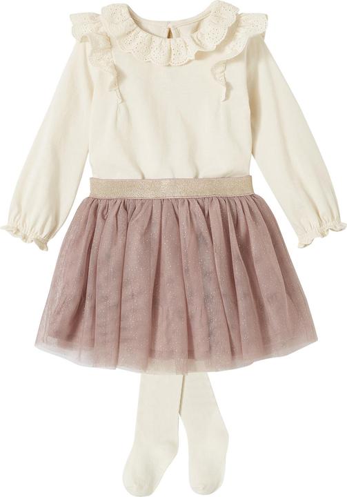 Image du produit Vertbaudet Ensemble festif bébé fille : t-shirt & jupe en tulle (62)
