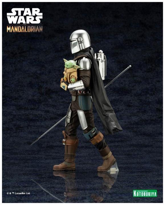 Produktbild Kotobukiya Star Wars The Mandalorian statuette PVC ARTFX 1/10 Mandalorian & Grogu with Beskar Staff 18 cm