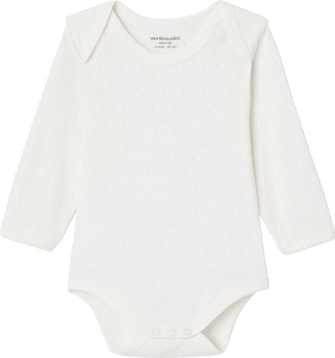 Produktbild Vertbaudet Bio-Kollektion: 2er-Pack Baby Langarmbodys mit zartem Lochmuster (74)