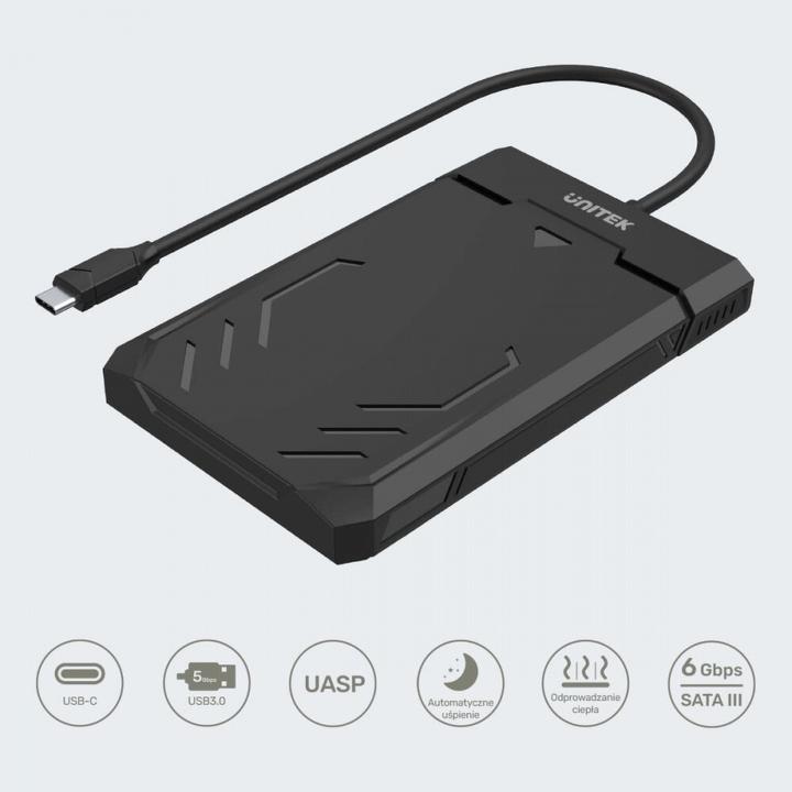 Image du produit Unitek Obudowa USB-C Hdd/Ssd Sata Uasp 5gbps (2.5")