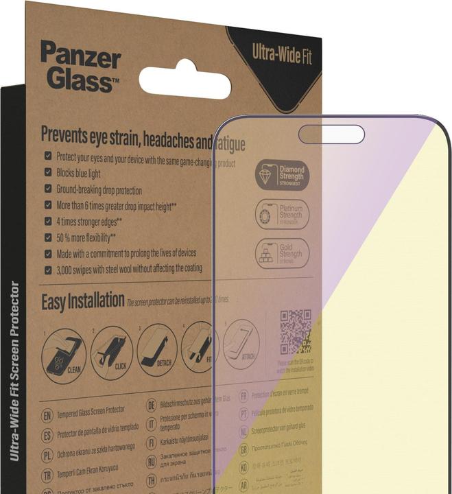 Image du produit PanzerGlass Protection d'écran Ultra Wide Anti Bluelight iPhone 14 Pro Max (1 pièce(s), Apple iPhone 14 Pro Max)