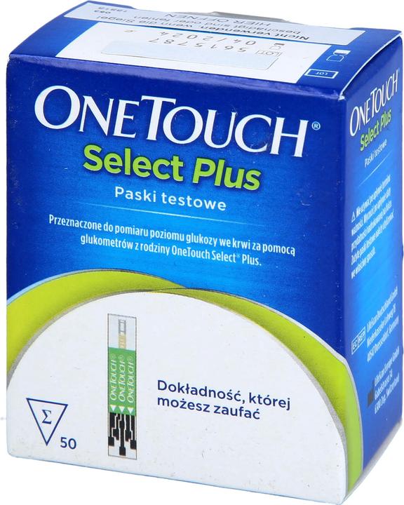OneTouch One Touch Select Plus Blood Glucose Test Strips Reimport EurimPharm, 50 pcs. test strips (Test strips)