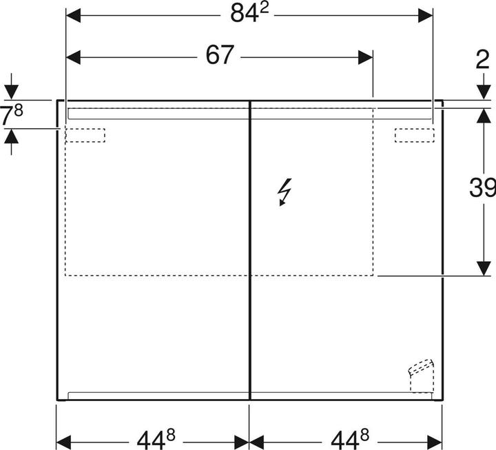 Actual product image Geberit Option (90 x 15 x 70 cm)