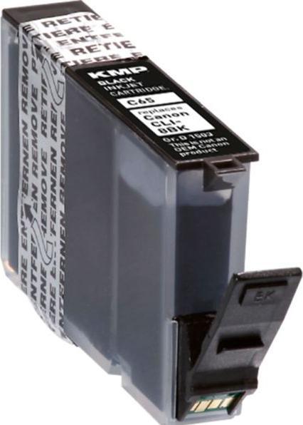 Actual product image KMP C65 Ink Cartridge compatible with Canon CLI-8 BK (FC)
