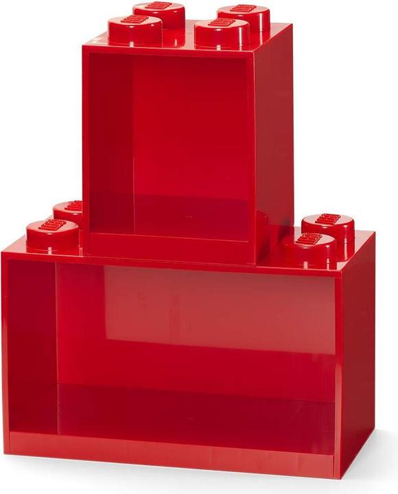 LEGO Brick 4 & 8 zestaw półek 2 szt. czerwony