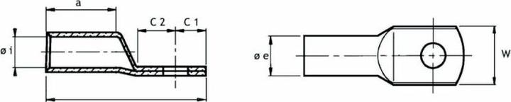 Actual product image Cimco Tubular cable lug, ring-shaped, conductor cross-section/ connection bolt 2.5qmm/5 mm