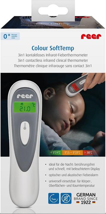 Produktbild Reer Colour SoftTemp 3in1 kontaktloses Infrarot Thermometer (Berührungslos, Stirn)