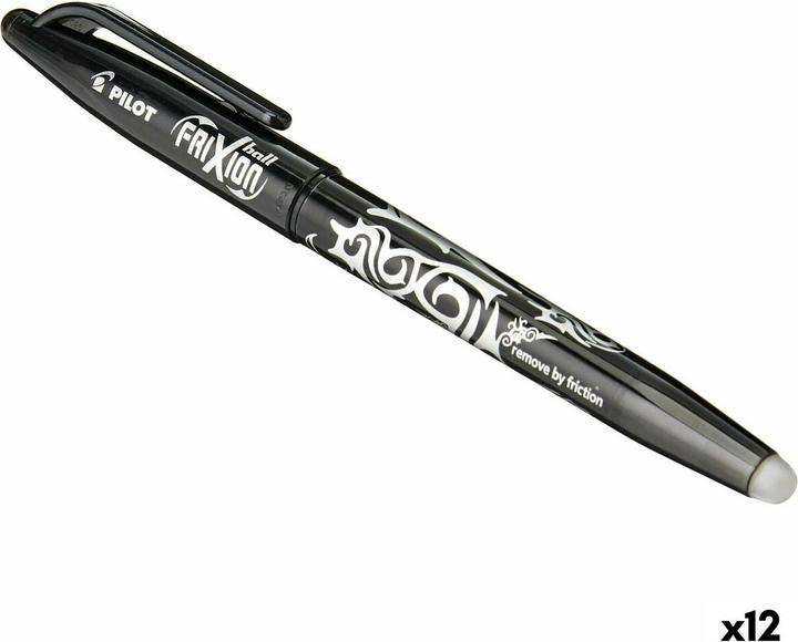 Actual product image Pilot Rollerball FRIXION, erasable (Black, 12 x)