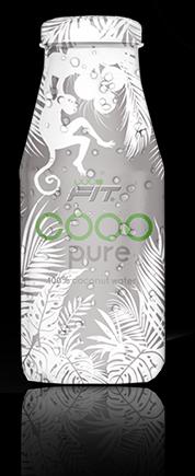 Actual product image Cocofit Coco pure, pure coconut water in a glass bottle, organic, 280 ml