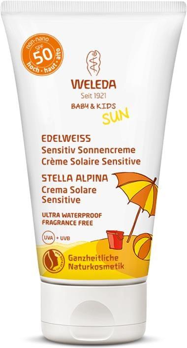 Image du produit Weleda Crème solaire Sensitive Bébé et Enfant SPF (Crème solaire, SPF 50, 50 ml)