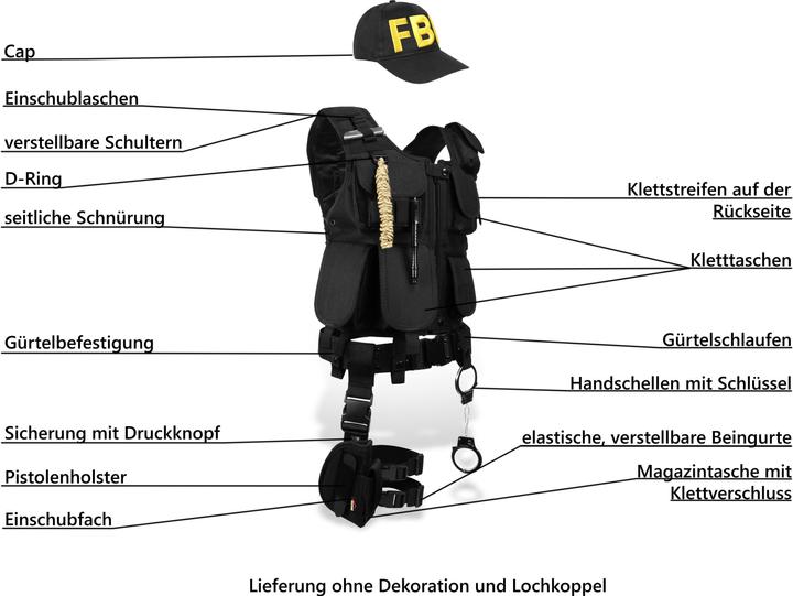 Immagine prodotto Normani Carnevale della SWAT/Polizia/Sicurezza (XXL)