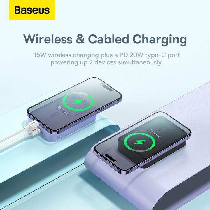 Image du produit Baseus Banque d'alimentation Magnetic Mini 20000mAh 20W (black) (20000 mAh, 20 W, 74 Wh)