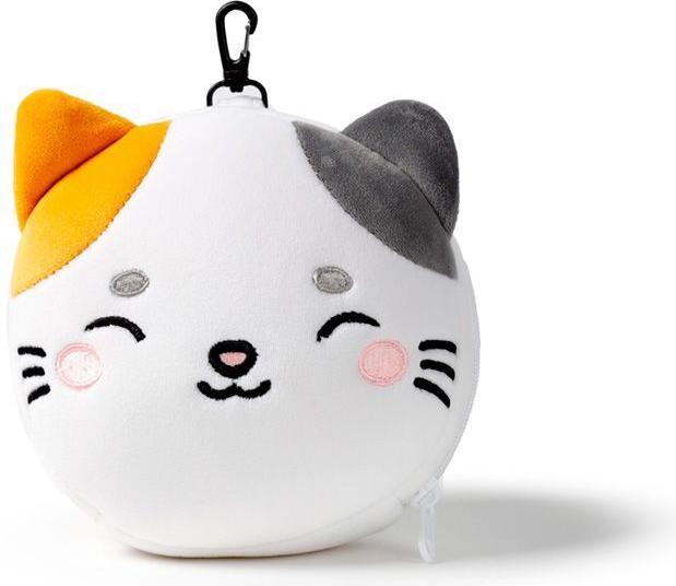 Immagine prodotto Puckator Relaxeazzz Peluche Adoramals Gatto Lola Cuscino da viaggio rotondo e maschera per gli occhi (Cuscino per testa e collo)