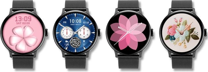 Image du produit Giewont Montre intelligente pour femme GW330-3 Bracelet en silicone noir-noir + Bracelet noir