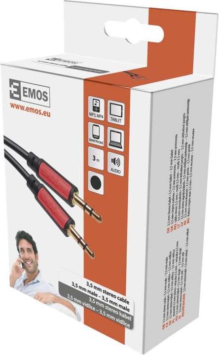 Immagine prodotto Emos Cavo jack 3,5mm stereo, spina - spina 3,5mm, 3m (3 m)