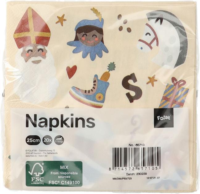 Produktbild Folat 'Welcome Sint & Pieten' - Sint und Pieten - 12,5 x 12,5 cm - 20 Stück (20 x)