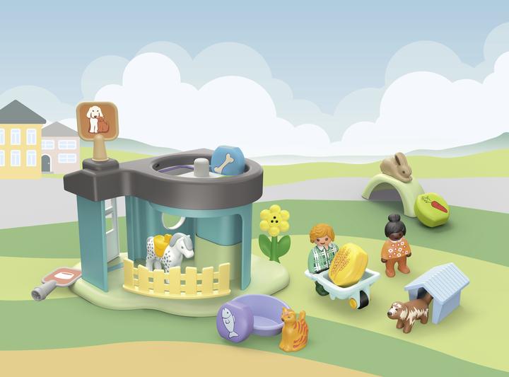 Image du produit Playmobil 71136 1.2.3 : Pension pour animaux avec distributeur de nourriture (71136, Playmobil 1.2.3)