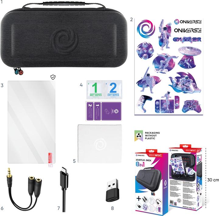 Produktbild Oniverse Switch 2™ 8 in 1 Starter-Pack - Gaming-Zubehör (Switch)