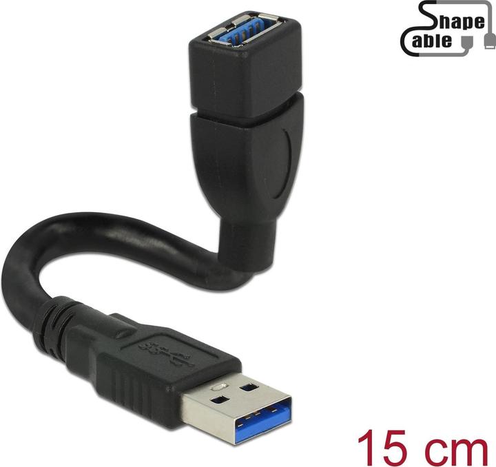 Image du produit Delock USB ShapeCable (0.15 m, USB 3.0)