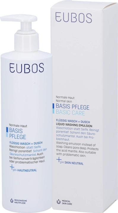 Actual product image Eubos FLUESS BLUE WITH DOSING DISPENSER, 400 ml FLU (400 ml)