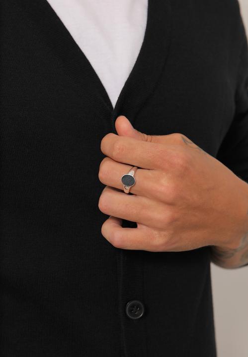 Produktbild Kuzzoi Ring Basic Cool Siegelring Herren Matt 925 Silber (66, 925 Silber)
