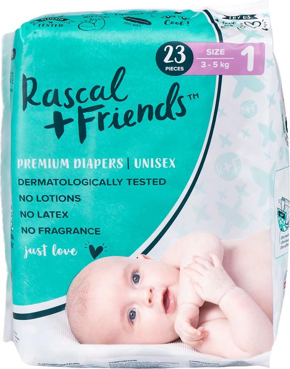 Rascal+Friends Premium (Size 1, Pack, 23 Piece)