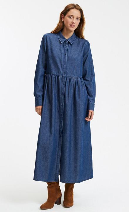 Actual product image La Redoute Collections Long denim dress with long sleeves (38)