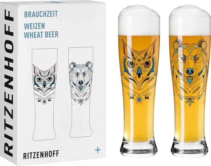 Immagine prodotto Ritzenhoff 2-er-Set Weizenbierglas Brauchzeit (0.65 l, 2 x)