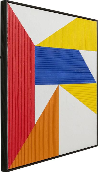 Image du produit Kare Design Leinwandbild Art Triangles Gelb 100x100cm (100 x 100 cm)