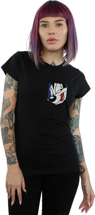 Produktbild Looney Tunes Pepe Le Pew Face Faux Pocket TShirt (S)