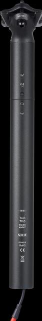Light Skin Dynamo LED Seatpost, Black (27.2mm) (27.20 mm)