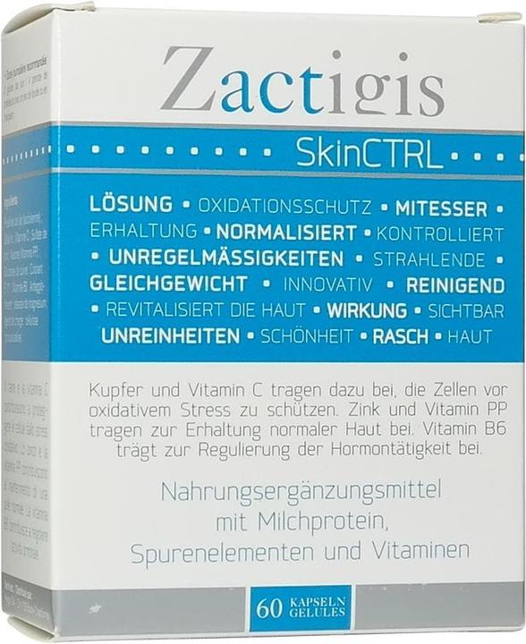 Nutritional values and ingredients Zactigis Skinctrl (60 Piece, Capsules, 55 g)