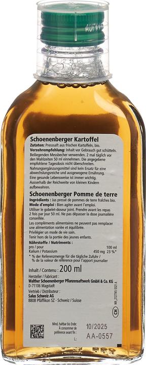Immagine prodotto Schönenberger Succo di patata naturale di piante fresche Succo organico (1 Pezzo/i, Liquido, 429 g)