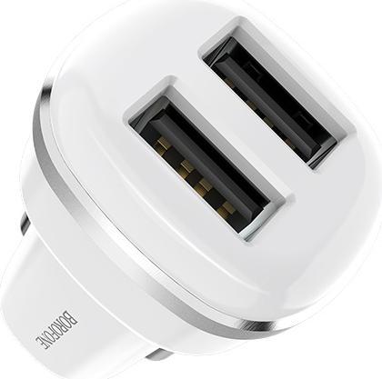 Produktbild Borofone Ladegerät Autoladegerät 2x USB, Weiss