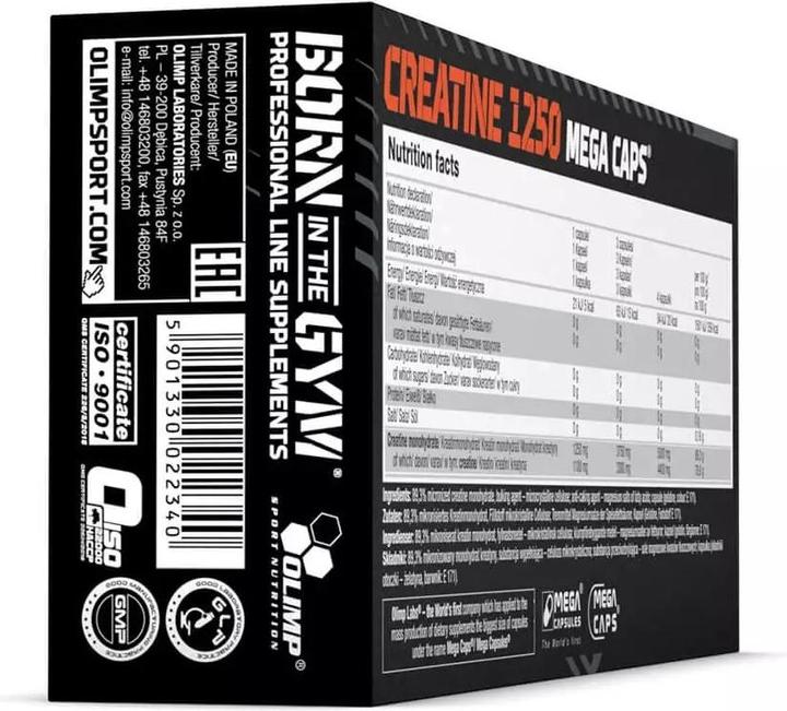 Image du produit Olimp Sport Nutrition Monohydrate (120 pièce(s), Capsules, 125 g)