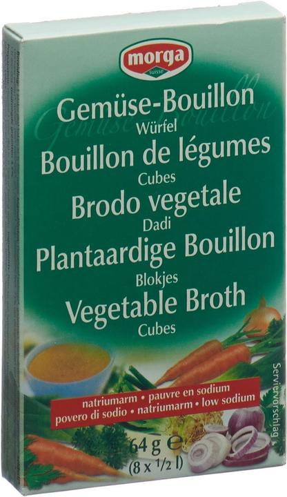 Actual product image Morga Vegetable bouillon cubes low sodium (90 ml)