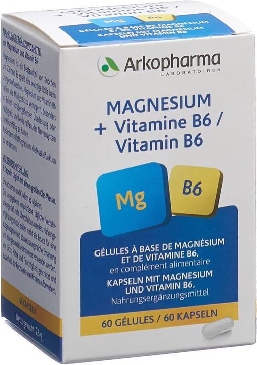 Produktbild Arkopharma Magnesium Vitamin B6 (60 Stück, Kapseln, 49 g)