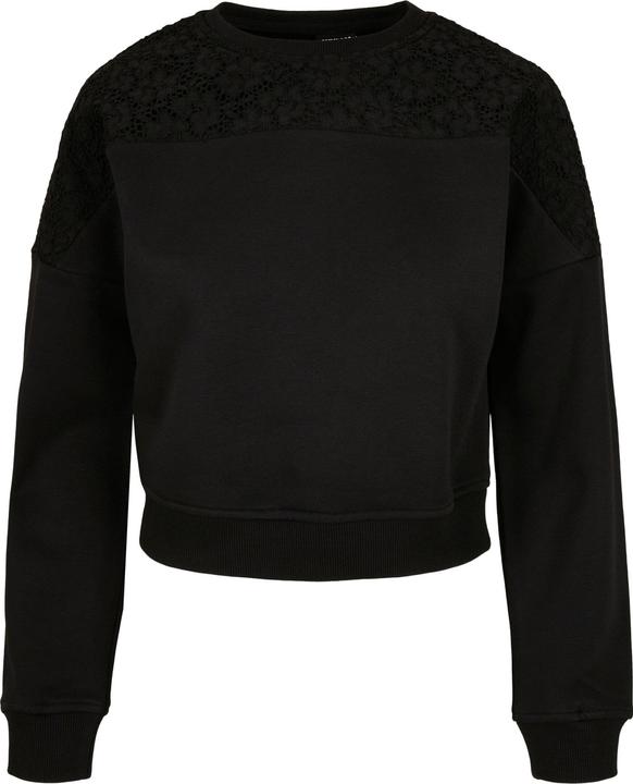 Immagine prodotto Urban Classics Girocollo corto da donna con inserto in pizzo sovradimensionato (L)