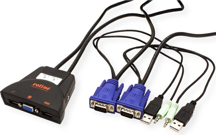 Produktbild Roline KVM-Switch Star 2PC, USB, Audio