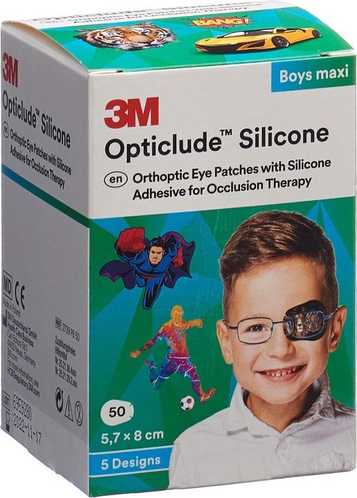 Produktbild 3M Silicone Augenverband 5.7x8cm Maxi Boys (50 x)