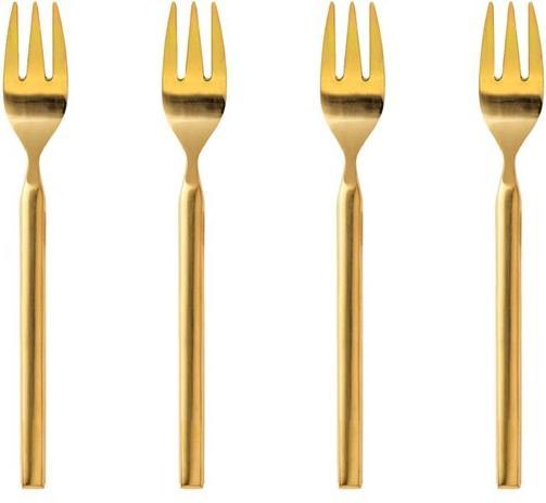 Produktbild Broste Copenhagen Tvis Cake Fork, 4 pc - Stainless Steel - Rose Gold (1 Stück, Besteck Set)