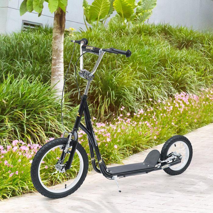 Produktbild Swisshandel24 Kinderroller 16/12 Zoll Scooter Tretroller mit Bremsen Cityroller Kickboard Kinder Roller für 5+ Jah