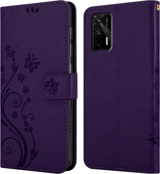 Produktbild Cadorabo Flower Book Hülle für Realme GT / GT Neo 2T / Q3 PRO (Realme GT Neo 2T, Realme Q3 Pro 5G)