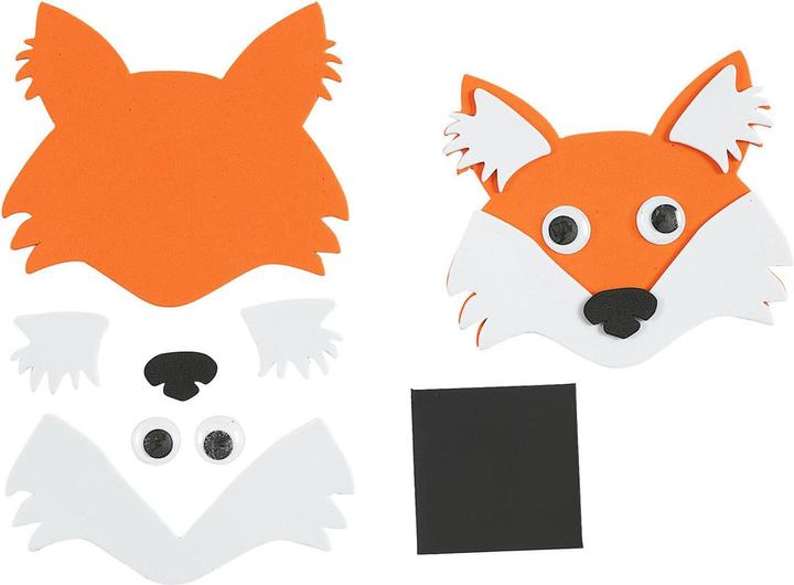 Image du produit Colorations Kit de bricolage Visages d'animaux en mousse, 36 pcs.