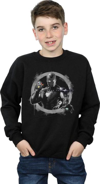 Actual product image Boys Avengers Endgame Iron Man Nano Gauntlet Sweatshirt (140, 146)
