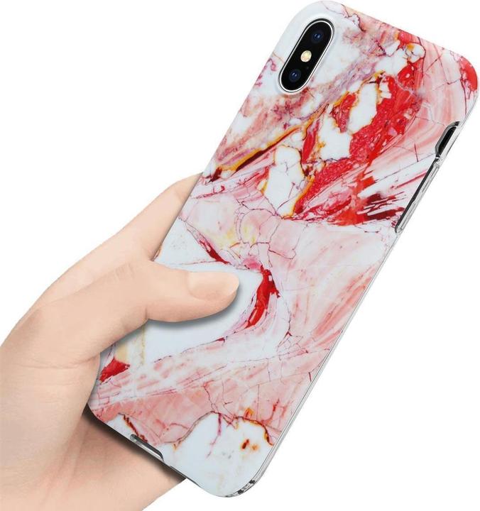 Actual product image Cadorabo IMD TPU Colorful Marble Cover (Apple iPhone X)