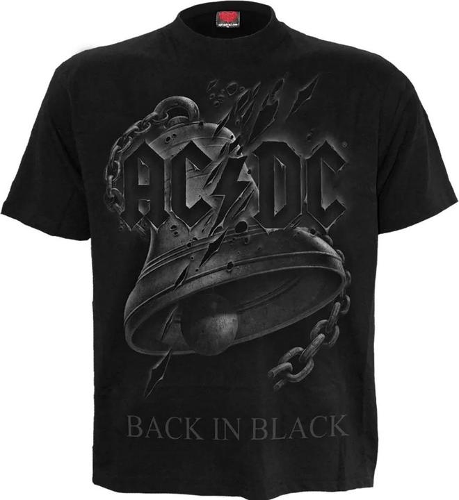 Immagine prodotto Spiral Back In Black Maglietta AC/DC Strappata Adulto Unisex (L)